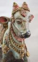 Heilige Krishna Kuh Holzschnitzerei Figur Indien Hinduismus Old Indian Holy Cow Asiatika: Indien & Himalaya Bild 5