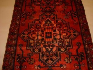 Handgeknüpfter Alter Orient Teppich Läufer Persischer Malayer Wolle 330x95cm Bild