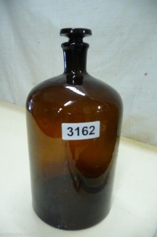 3162.  Alte Biedermeier Glas Flasche Bild