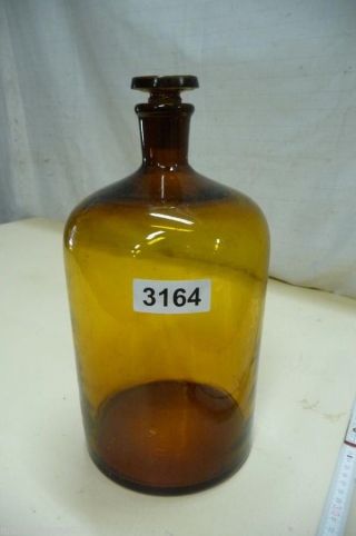 3164.  Alte Biedermeier Glas Flasche Bild