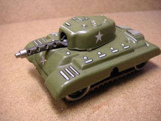 Pennytoy Gama Panzer Tank Blech Uhrwerk W.  Germany Tin Tole Latta Bild