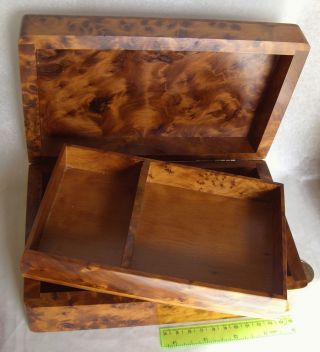 Antike Schöner Seltener Wertvoller Wurzelholz Box Holzdose Holzschachtel Schmuck Bild