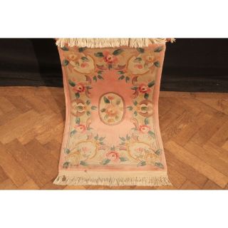 Schöner Handgeknüpfter Feiner China Art Deco Peking Teppich 100x60cm Rug Carpet Bild