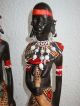 Schöner Afrikanisches Massai Krieger Mit Frau - Holzfiguren Holzarbeiten Bild 1