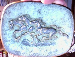 Messing/bronze Schale - Metallogen Schweisselektroden Wattenscheid Pferde Werbung Bild