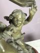 Ob16 - 0106 - Bronzefigur - Jugendstil - La Jeunesse - Par A.  Moreau - Engel Und Frau Bronze Bild 9