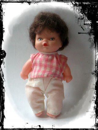 Altes Baby PÜppchen 12 Cm Puppenstube Spielzeug Rarität Baby Doll Bild