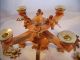 Festleuchter Adventsleuchter 8 Engel Kerzenleuchter & 4 Sternschnuppen Blattgold Objekte nach 1945 Bild 5