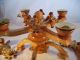 Festleuchter Adventsleuchter 8 Engel Kerzenleuchter & 4 Sternschnuppen Blattgold Objekte nach 1945 Bild 7