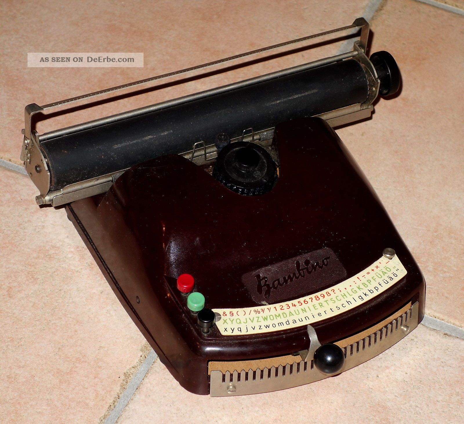Alte Schreibmaschine Old Type Writer Kinderschreibmaschine Bambino Top Erhalten Antike Bürotechnik Bild