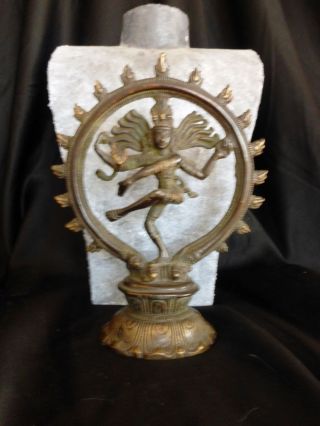 Tanzender Shiva In Flammender Aureole,  Bronzeskulptur Indien,  Mitte 20.  J.  H.  : Bild