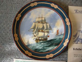 Royal Doulton Sammelteller Endeavour Bentham - Dinsdale Segelschiff 26 - R62 - 26.  1 Bild