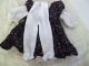 Alte Puppenkleidung Flowery Apron Dress Outfit Vintage Doll Clothes 45 Cm Girl Original, gefertigt vor 1970 Bild 1