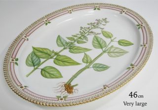 Royal Copenhagen Flora Danica 46cm Oval Plate Dish 1 Wahl /no Damages Bild