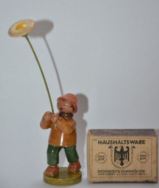 Wendt Und Kühn Blumenkind Vorkrieg Antik Blume Junge Erzgebirge Miniatur Figur Bild
