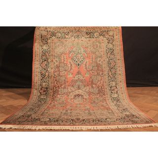 Wertvoll Handgeknüpft Kashmir Perser Seiden Teppich Lebensbaum Carpet 180x125 Bild