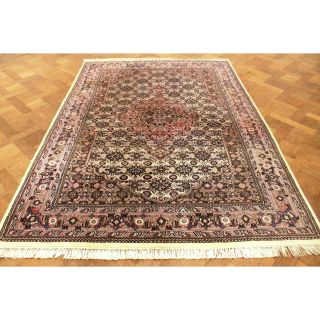 Schön Handgeknüpfter Blumen Perser Teppich Herati Nain Carpet Tappeto 240x170cm Bild