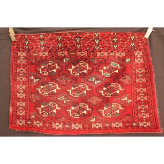 Antik Handgeknüpft Orient Teppich Udssr Turkman Jomut Old Rug Carpet 113x75cm Bild