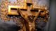 Schönes,  Altes Prunk Kruzifix,  Kreuz,  Holz Gold,  43 Cm,  Jesus Antik Vor 1900 Bild 2
