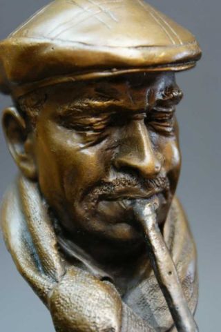 Bronze Jazz Figur “klarinettist” - Signiert Bild