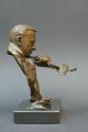 Bronze Figur “der Geiger - Geigen Spieler” - Signiert Bronze Bild 3