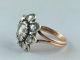 Prachtvoller Biedermeier Ring Gold 585/14k - Silber ♦ Diamant Rose ♦ Über 2 Cts Schmuck nach Epochen Bild 2