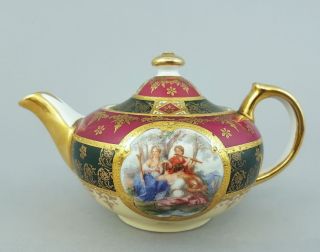 Teekanne Im Wiener Stil,  Bienenkorbmarke,  Wohl Böhmen Um 1900,  Inhalt 0,  4 Liter Bild