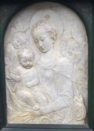 Antonio Rossellini 1427 - 1478.  Italien Florenz Reliefplatte Madonna Mit Kind Bild