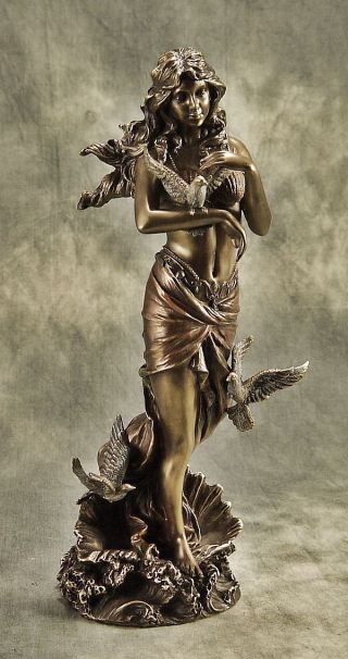 Wunderschöne Bronzierte Skulptur Der Liebesgöttin =aphrodite= Deko Geschenk 5601 Bild