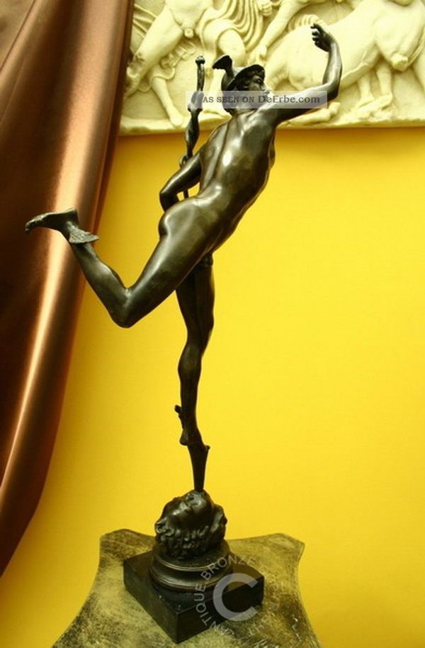 Bronzefigur ' Hermes / Mercury ' Nachguss Nach Giambologna Bronze Bild