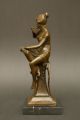 Jugendstil Bronze Skulptur ' Spring ' - Signiert Bronze Bild 5