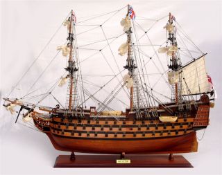 Schiffsmodell Victory,  80 Cm,  Handarbeit Aus Holz,  Rumpf Bemalt,  Fertig Montiert Bild