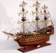 Schiffsmodell Victory,  80 Cm,  Handarbeit Aus Holz,  Rumpf Bemalt,  Fertig Montiert Maritime Dekoration Bild 3