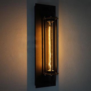 Retro Industrie Tube - Käfig Wandlampe Loft Beleuchtung Inkl.  Leuchtmittel Bild