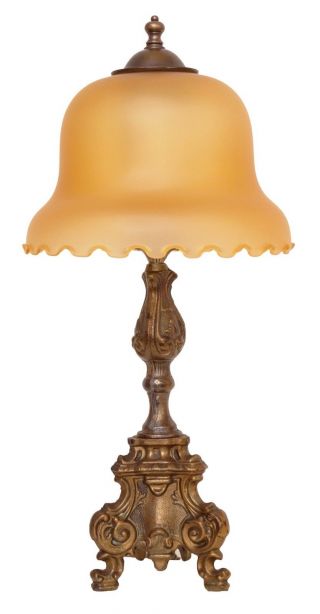 Tolle Jugendstil Schreibtischleuchte Tischlampe Lampe 1920 Messing Bild