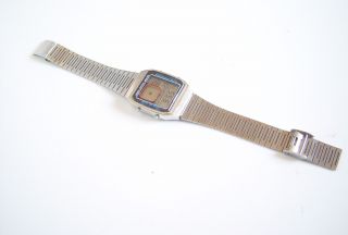 Vintage Anker Lcd Quartz Uhr Armband Uhr Watch Digital Edelstahl Bild