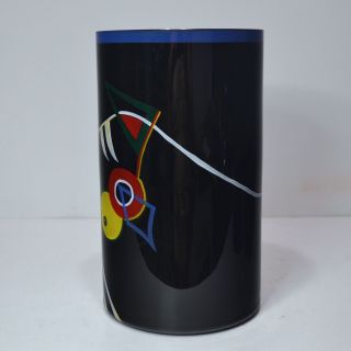 Künstler Zylinder - Vase Entw.  Werner Liebl Für Glashütte Eisch 1992 26/170 Bild