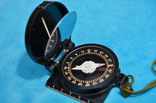 Ddr Freiberger Präzisionsmechanik Marschkompass Spiegelkompass Bild