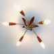 Sputnik 5 - Armig Decken Lampe 50er Spinne Rockabilly Vintage Rot BlÄtter 1950-1959 Bild 4