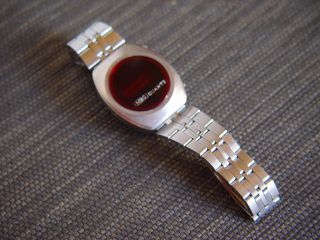 70´s °mbo Armband Uhr Led Men`s Stainless Steel Bracelet Bild