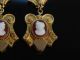 Historische Kamee Ohrringe Gold 375 England 1870 Achat Hardstone Cameo Earrings Schmuck nach Epochen Bild 3