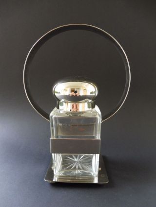 : Art Deco Design Kristallglas Deckeldose Teedose Tea Box Crystal In Montierung Bild