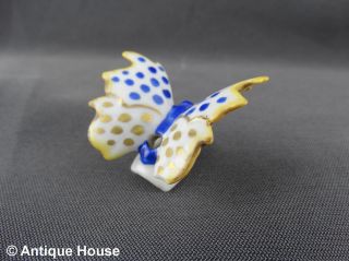 Alter Tropfenfänger Porzellan Schmetterling Blau Gold Dripcatcher Thüringen Mode Bild