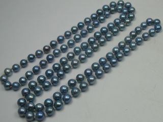 Sehr Schöne Lange Endlos Perlenkette Mit 109 X 7,  25 Mm Echten Perlen Bild