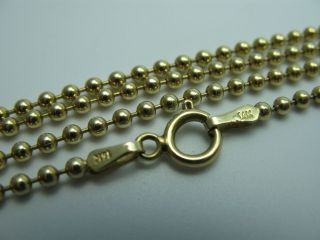 Midas Italy Klasse 57 Cm Lange 14 Karat 585 Gold Erbskette Perlenkette Bild