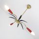 Sputnik 3 - Armig Decken Pendel Lampe 50er Rot Schwarz Spinne Rockabilly Vintage 1950-1959 Bild 2