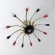 Sputnik 12 - Armig Decken Pendel Lampe 50er Spinne Rockabilly Vintage Rot Schwarz 1950-1959 Bild 2