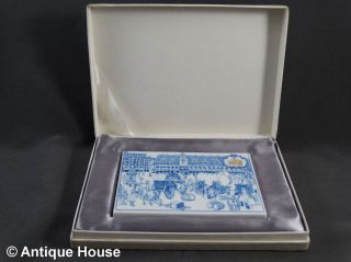 Meissen Porzellanplatte 800 Jahre Messe Leipzig Messeaufsteller Im Karton Bild