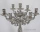 Prunkleuchter Kerzenleuchter Tischleuchter Kerzenständer Antik Barock Silber Gefertigt nach 1945 Bild 2