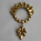 Strass Brosche Vergoldet Vintage Design Granatrote Farbsteine Toll Funkelnd Broschen Bild 2